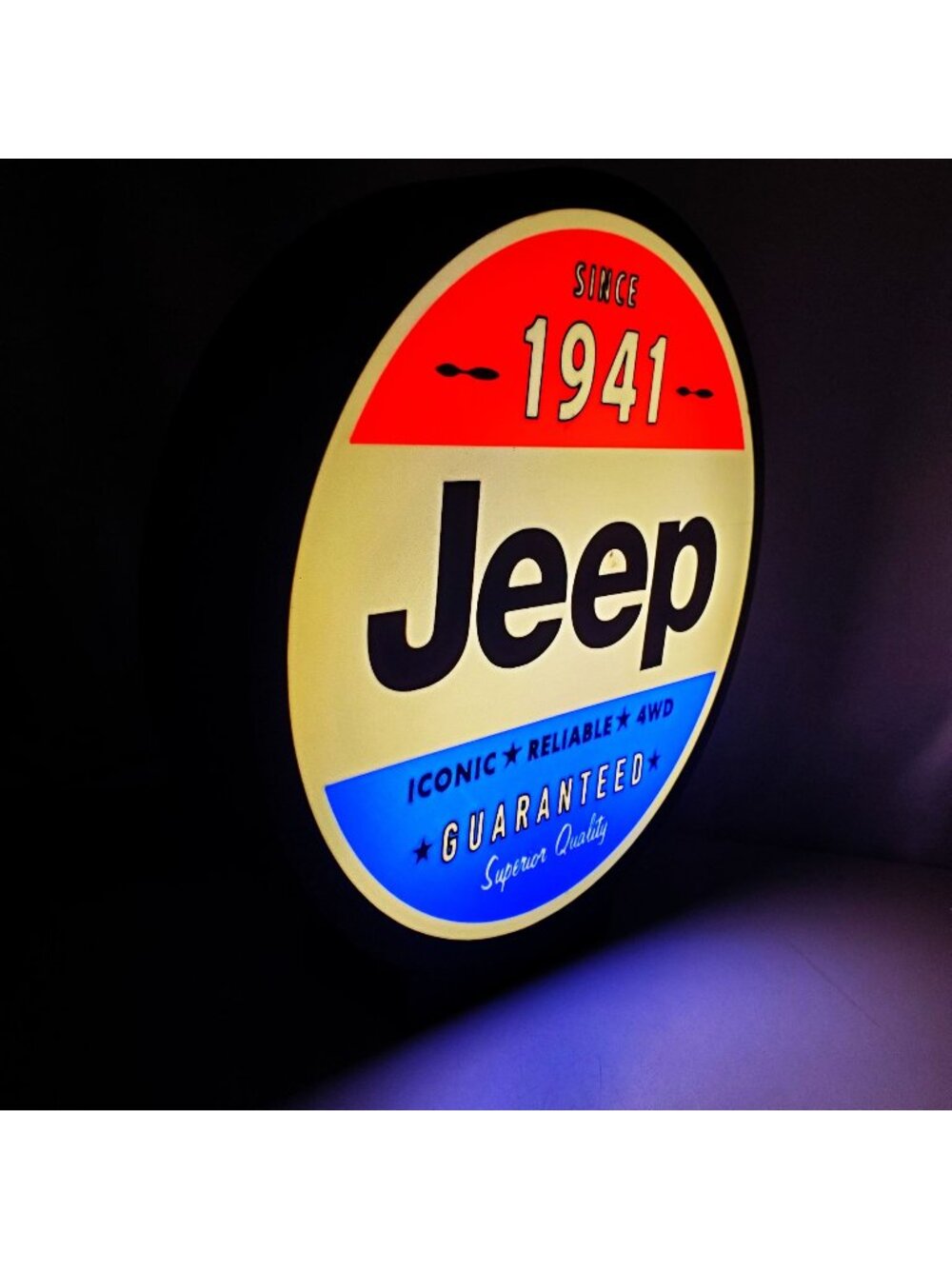 Jeep Since 1941 LED Light Box - USB Powered Dimmer Sign